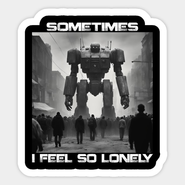 SOMETIMES I FEEL SO LONELY Sticker by appareland